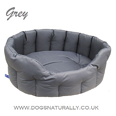 Oval Waterproof Dog Beds (Grey)